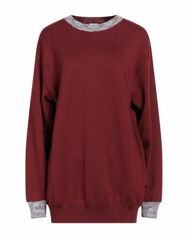 M Missoni Woman Sweater Burgundy Viscose, Wool, Polyamide Cover