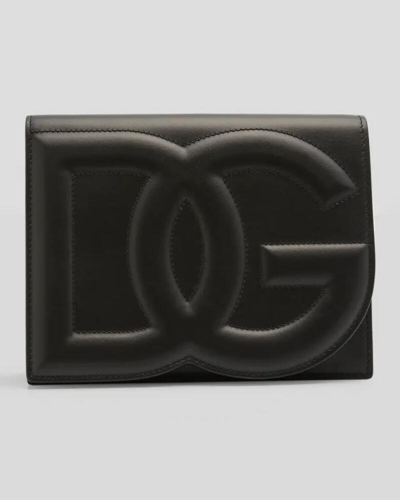 Dolce & Gabbana DG Logo Flap Leather Shoulder Bag Cover