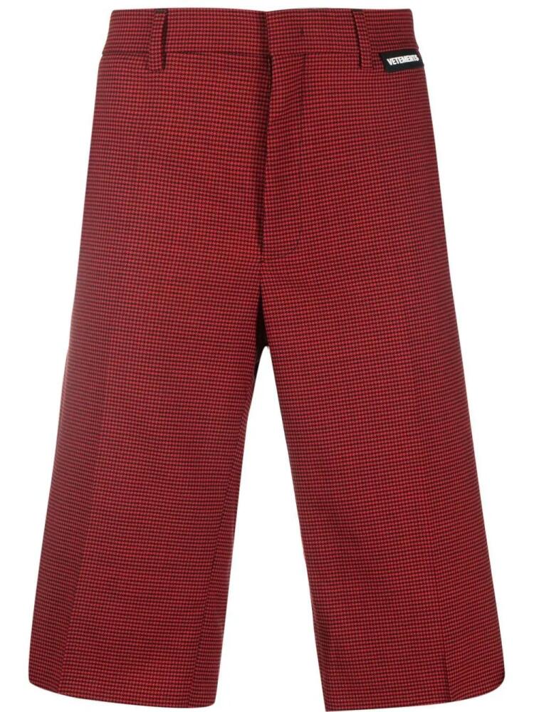 VETEMENTS houndstooth tailored shorts Cover