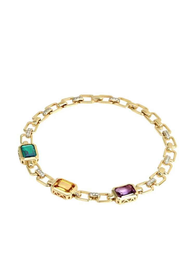 Lark & Berry 14kt yellow gold Nexus multi-stone chain bracelet Cover