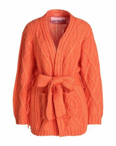 Pink Memories Woman Cardigan Orange Acrylic, Mohair wool, Polyamide, Wool Cover