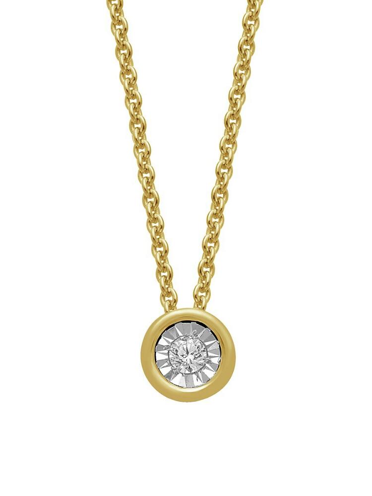 Verifine Women's Demi Fine Adina 18K Yellow Goldplated Sterling Silver & 0.03 TCW Diamond Pendant Necklace/18" Cover