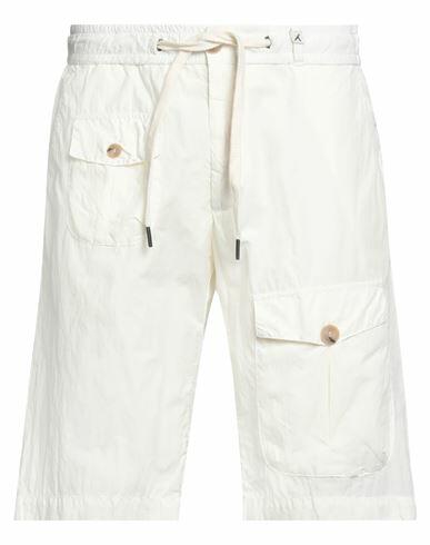 Myths Man Shorts & Bermuda Shorts Ivory Cotton, Polyamide Cover