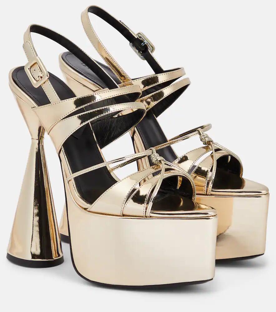 D'Accori Belle metallic leather platform sandals Cover