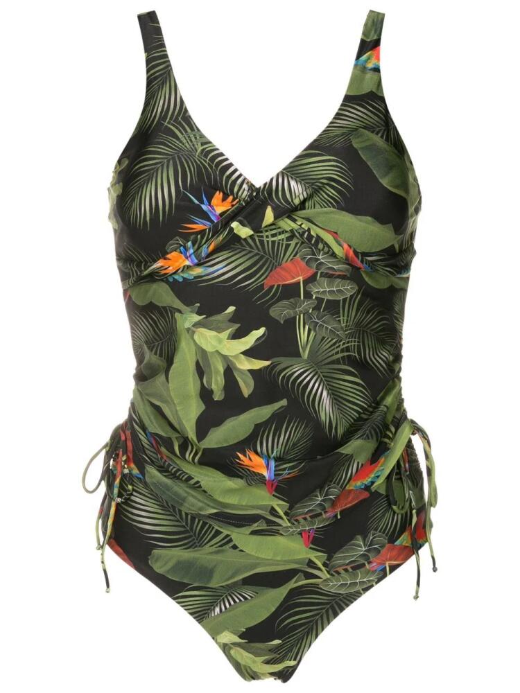 Lygia & Nanny Bruma botanical-print tankini - Green Cover