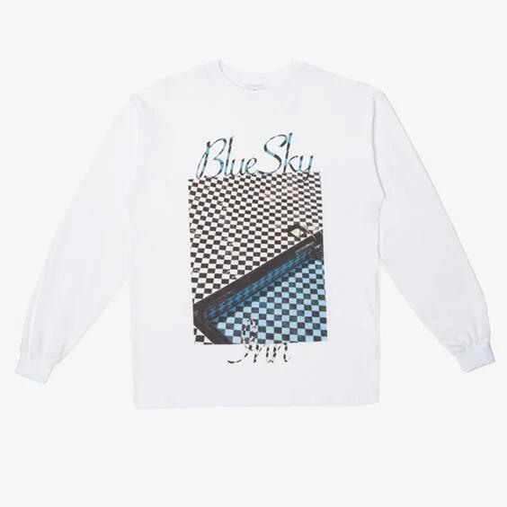 Blue Sky Inn Check Pool Long-sleeve Tee Cover