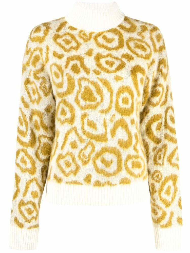 Essentiel Antwerp high-neck mohair finish jumper - Yellow Cover