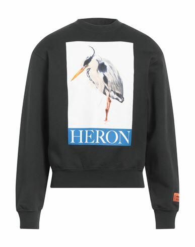 Heron Preston Man Sweatshirt Black Cotton, Elastane Cover