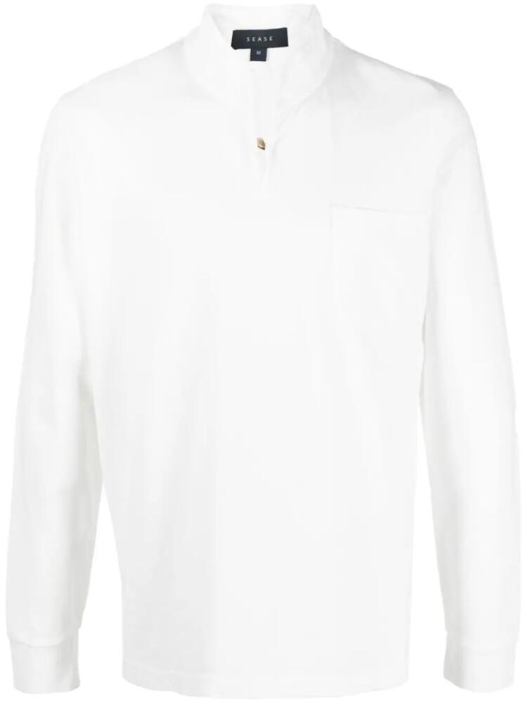 Sease chest-pocket polo shirt - White Cover