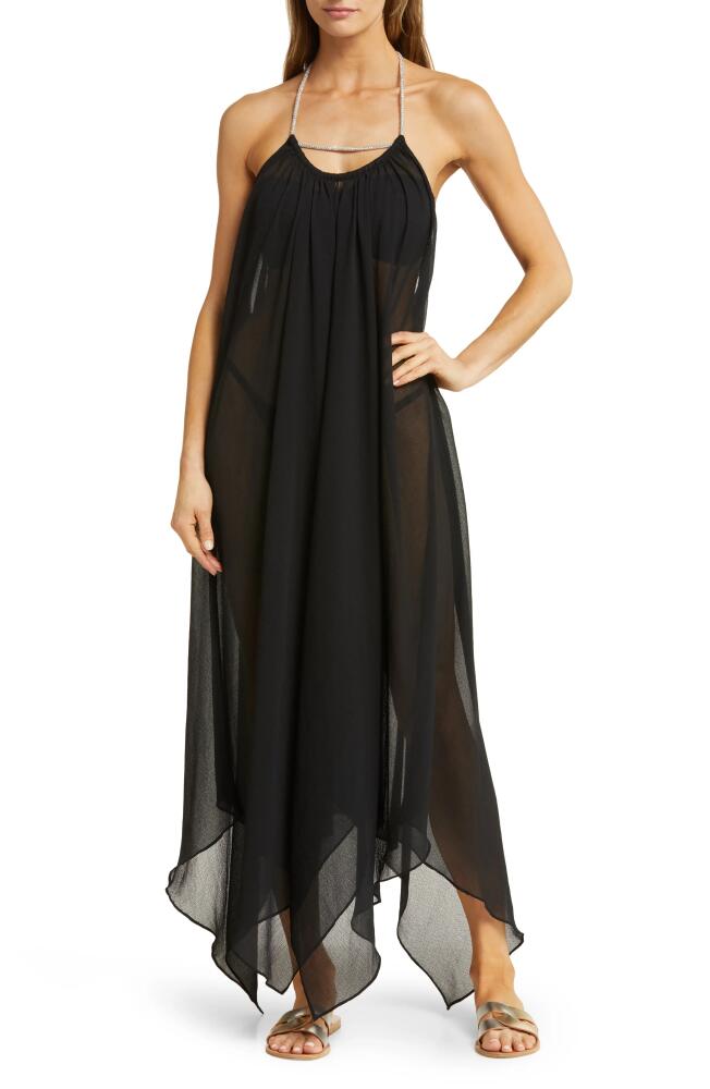 Ramy Brook Joyce Halter Cover-Up Dress in Black Cover