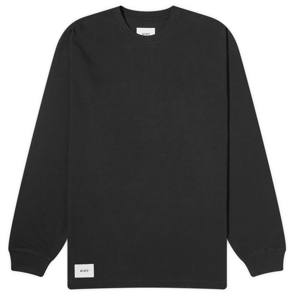 WTAPS Men's 10 Long Sleeve Plain T-Shirt in Black Cover