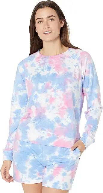 Sanctuary Happy Days Ombre Raglan Sweatshirt (Seamist Punch Tie-Dye) Women's Clothing Cover