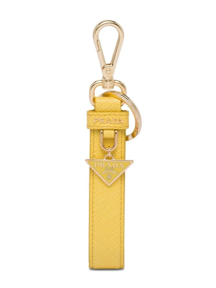 Prada triangle logo keyring - Yellow Cover