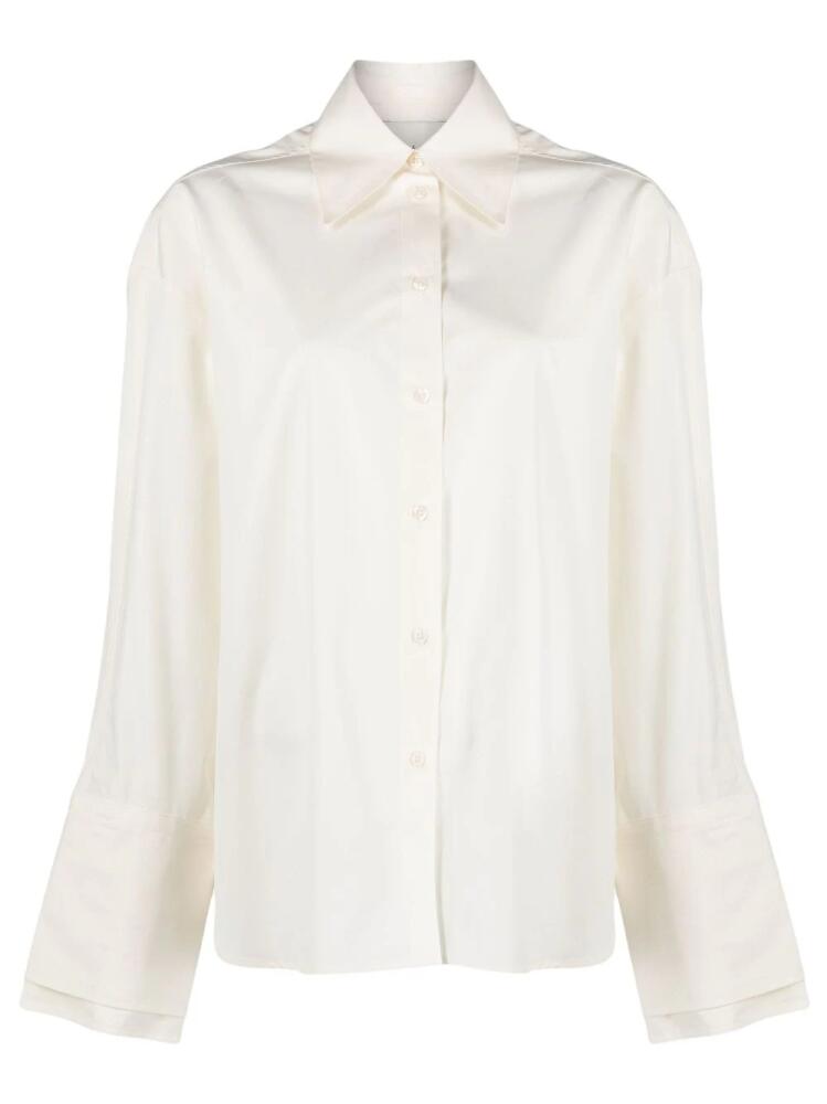 Róhe double-cuff cotton shirt - White Cover