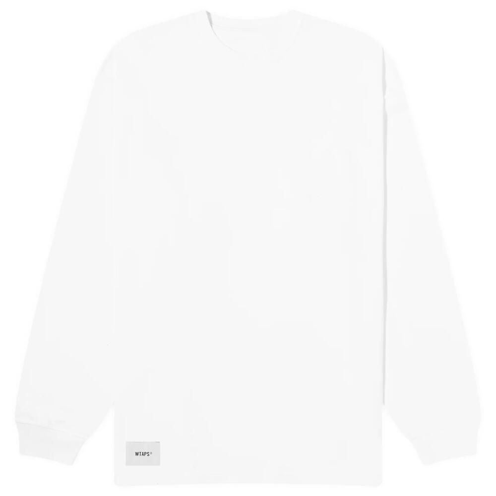 WTAPS Men's 10 Long Sleeve Plain T-Shirt in White Cover