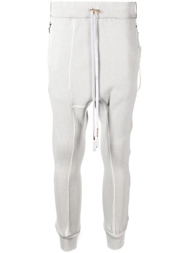 Boris Bidjan Saberi crop-crotch detail track pants - Grey Cover