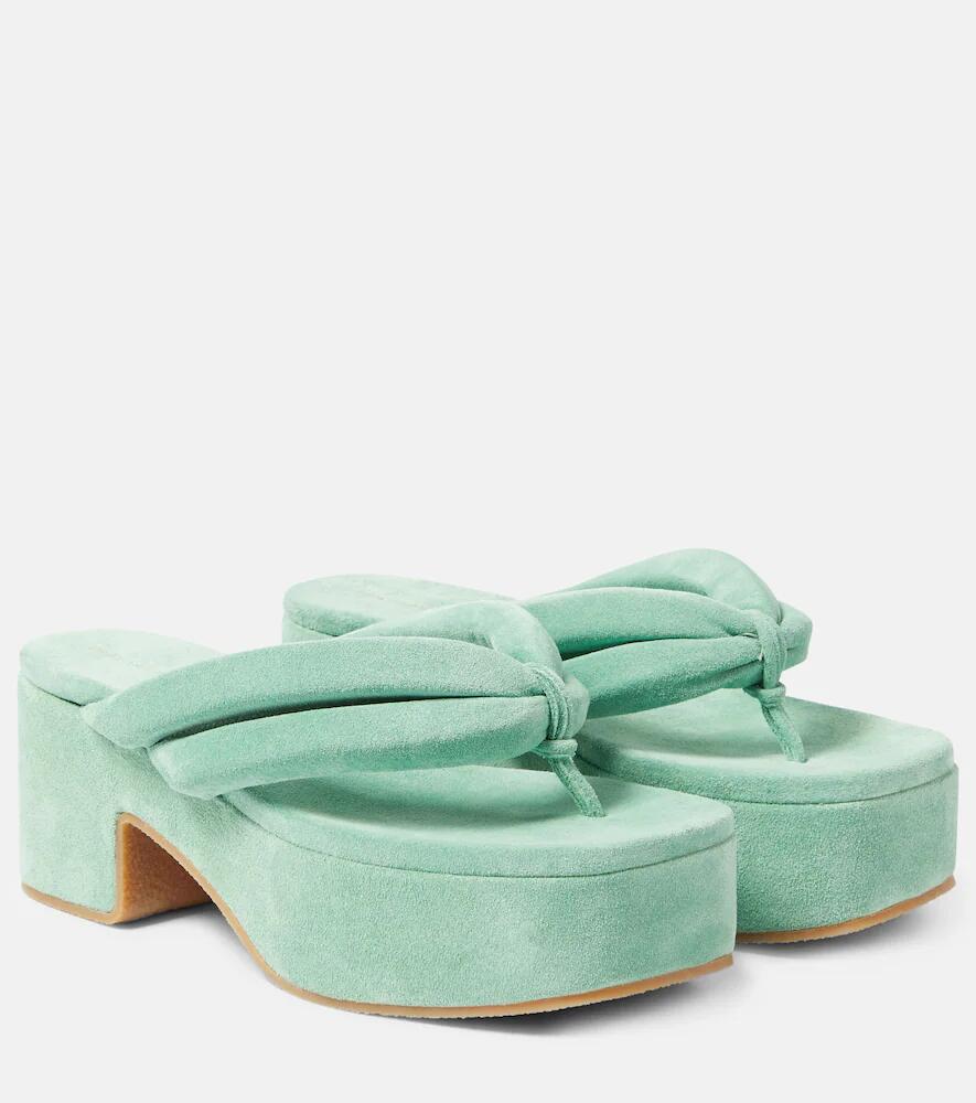 Dries Van Noten Suede platform thong sandals Cover