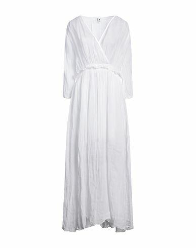 European Culture Woman Maxi dress White Ramie, Cotton Cover