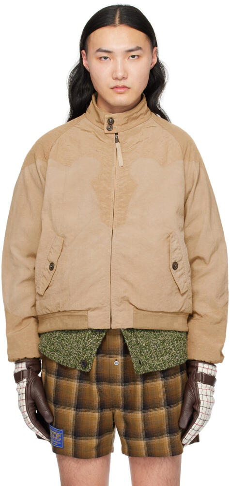 Maison Margiela Beige Yoke Bomber Jacket Cover