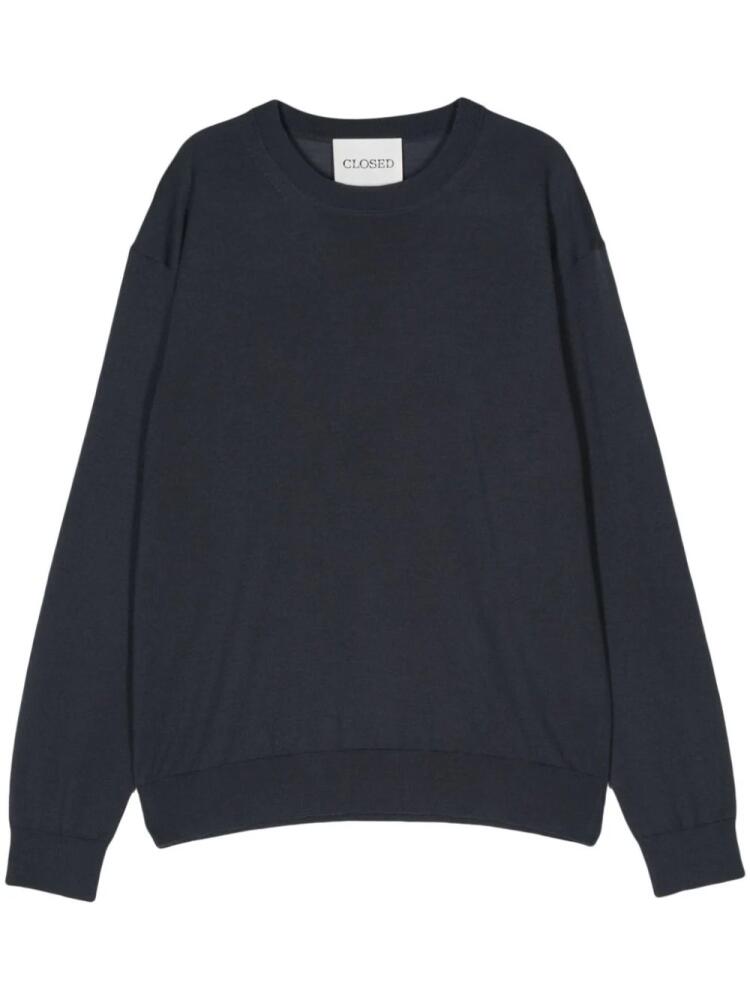 Closed long-sleeve sweater - Blue Cover