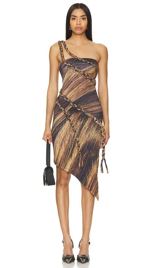 MARRKNULL Hi-low Dress in Brown Cover