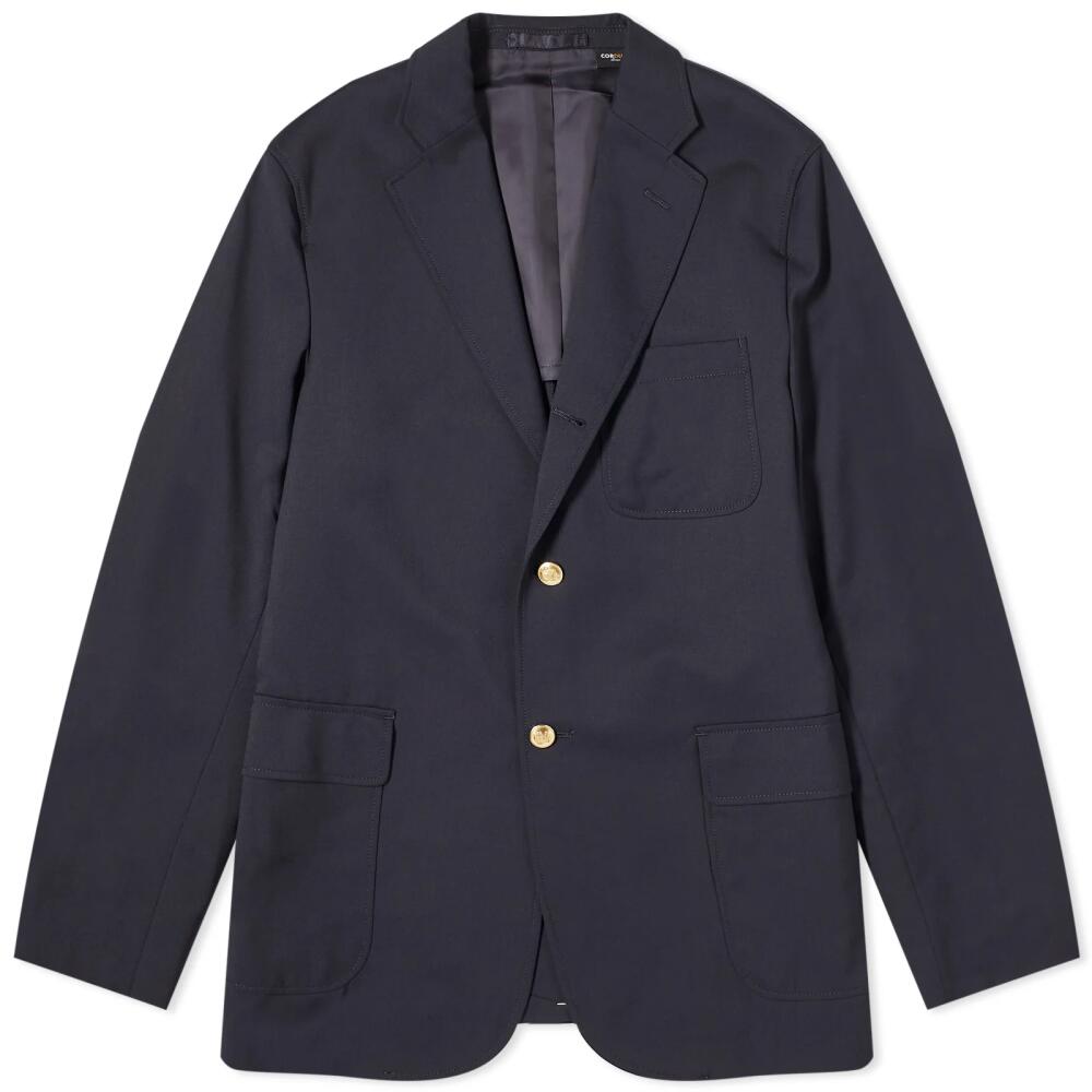 Beams Plus Men's 3 Button Combat Wool Blazer in Navy Cover