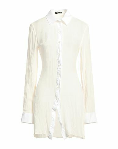 Ann Demeulemeester Woman Shirt White Silk, Cotton Cover