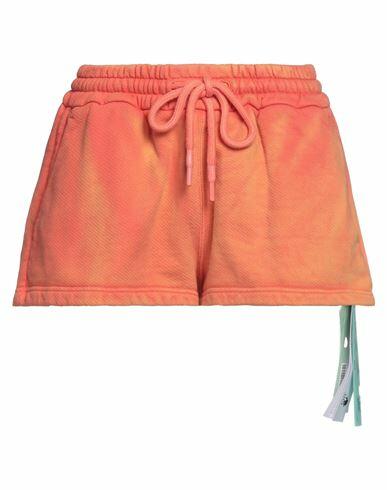 Off-white Woman Shorts & Bermuda Shorts Orange Cotton Cover