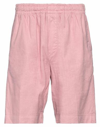 Entre Amis Man Shorts & Bermuda Shorts Pink Linen, Cotton, Elastane Cover