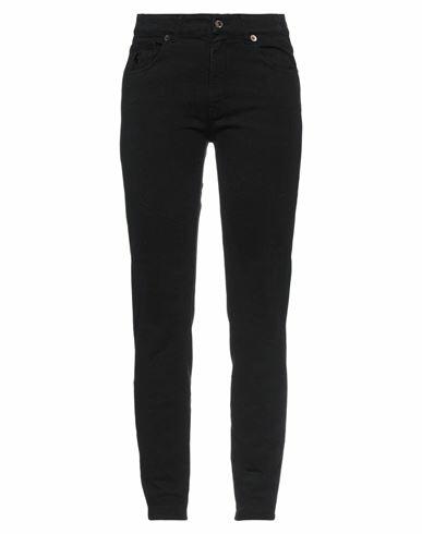 Avantgar Denim By European Culture Woman Pants Black Cotton, Polyester, Rubber Cover