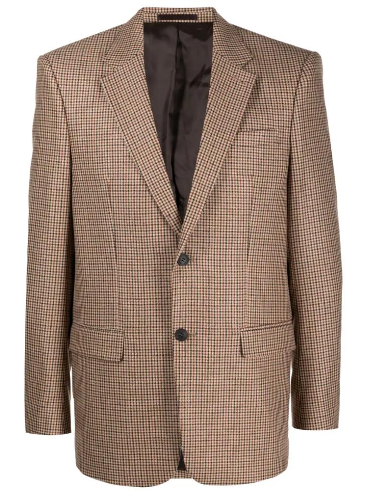 Filippa K single-breasted check-pattern blazer - Brown Cover