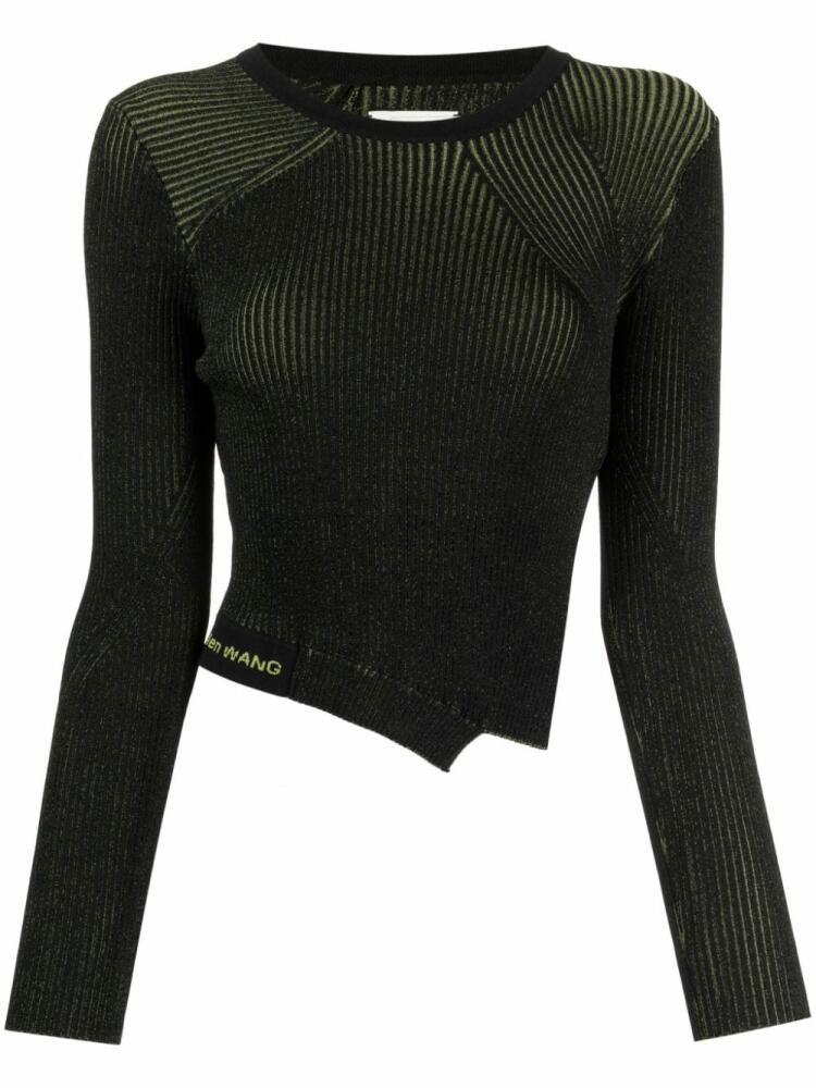 Feng Chen Wang side-slit asymmetric knitted top - Black Cover