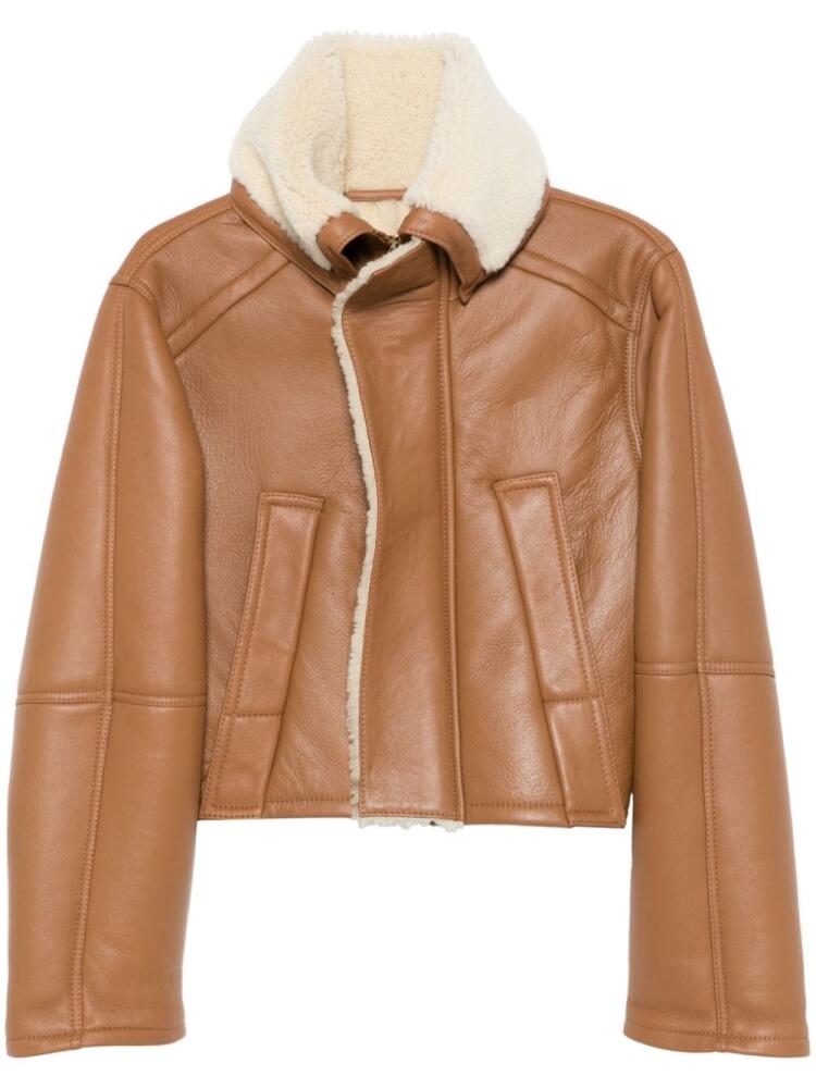 Victoria Beckham shearling jacket - Brown Cover