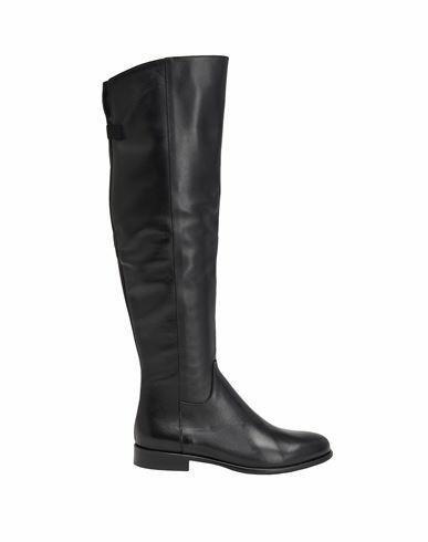 Leonardo Principi Leather Over-the-knee Boots Woman Boot Black Calfskin Cover