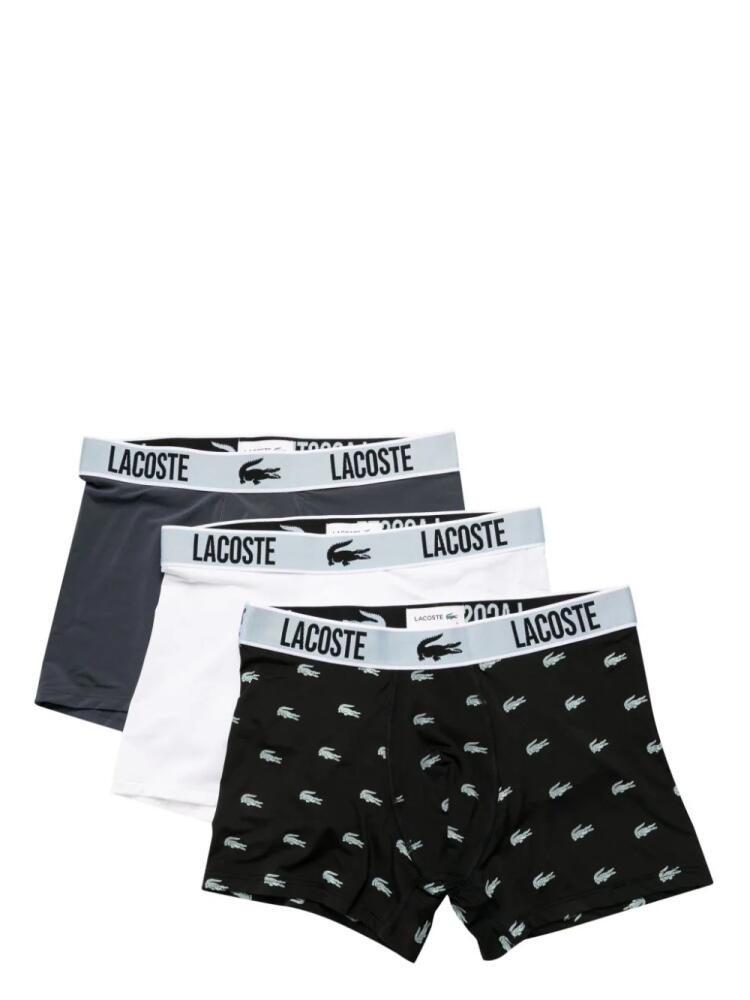 Lacoste logo-print elasticated-waist boxers - Black Cover