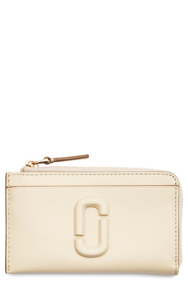 Marc Jacobs The Top Zip Multi Leather Card Holder in Cloud White Cover