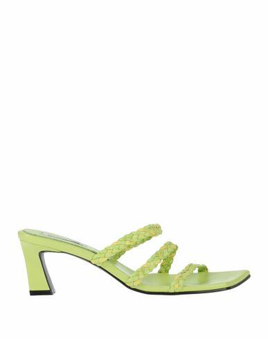 Reike Nen Woman Sandals Light green Sheepskin, Cow leather Cover