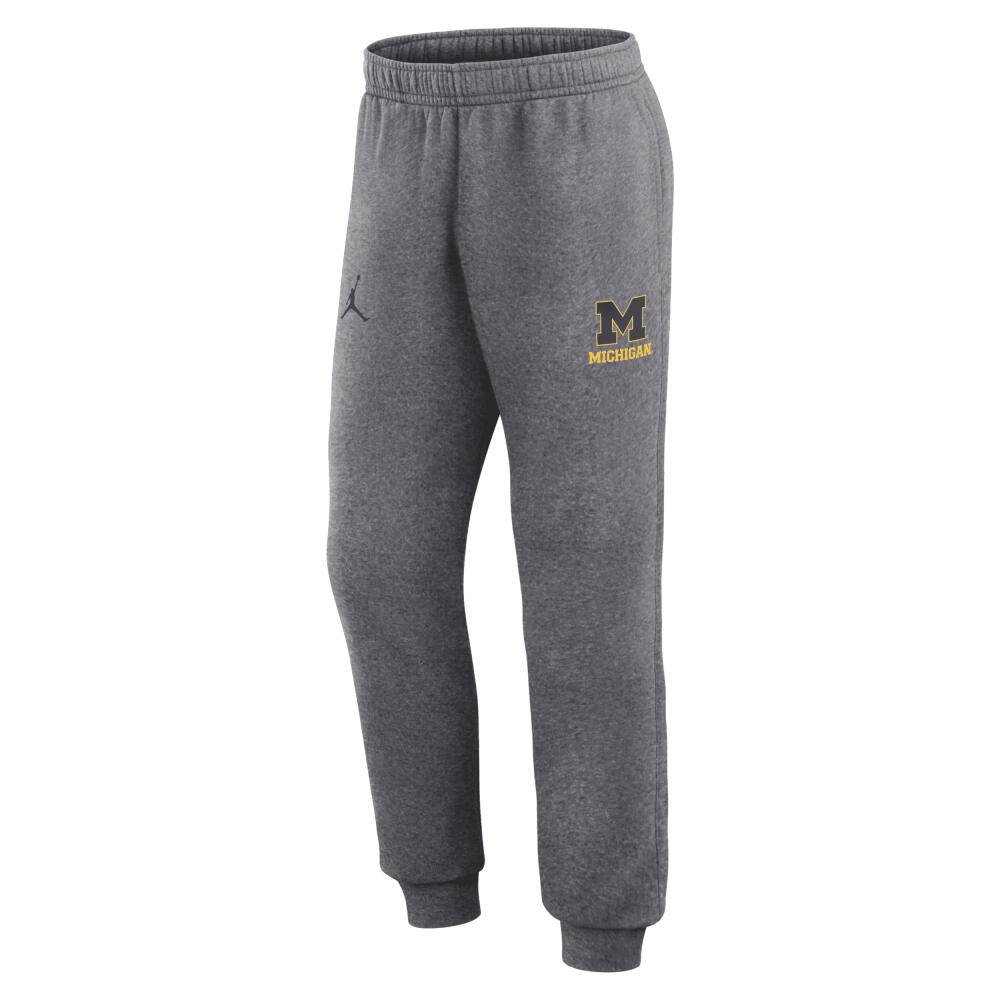 Men's Michigan Wolverines Primetime Club Jordan College Jogger Pants in Grey Cover