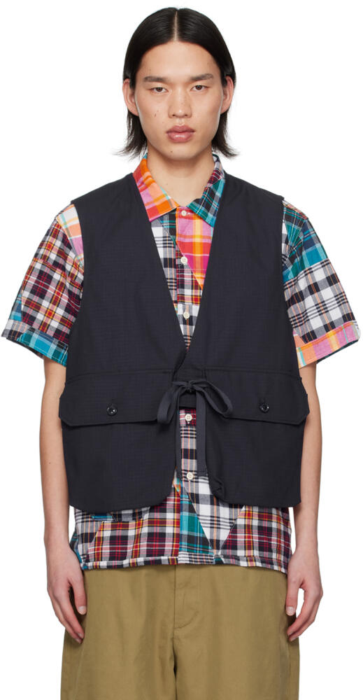 Engineered Garments Navy Flap Pocket Vest Cover