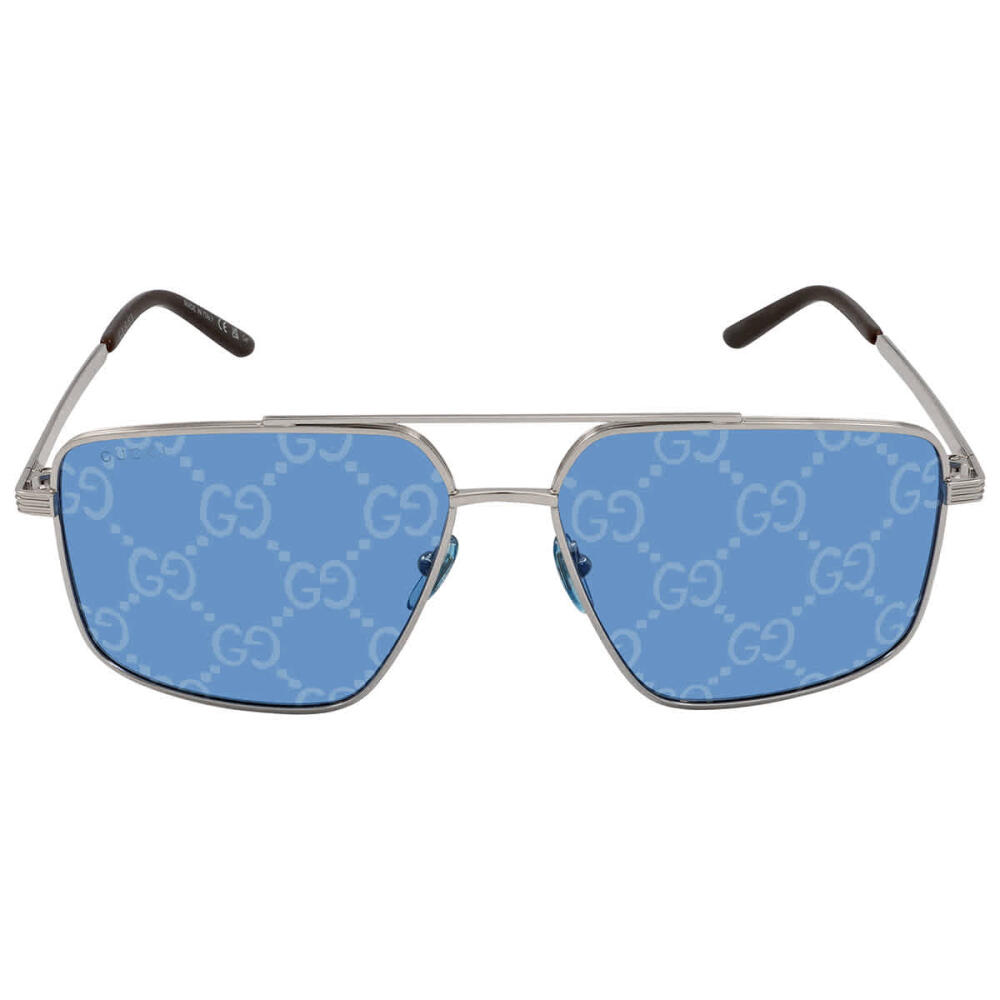 Gucci Blue Logo Navigator Mens Sunglasses Cover