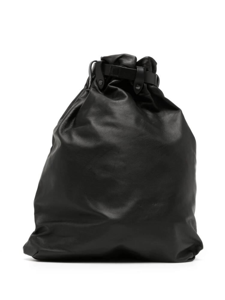 Yohji Yamamoto drawstring leather backpack - Black Cover