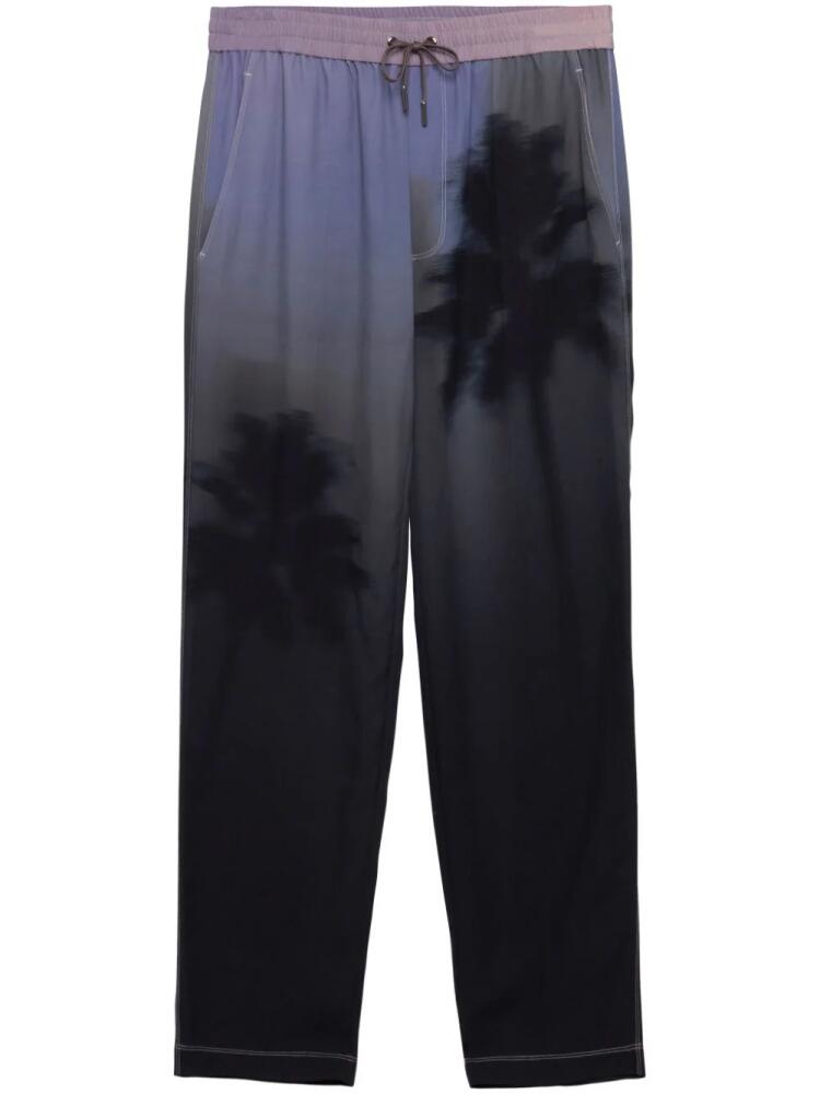 Simkhai Allister palm tree-print trousers - Black Cover