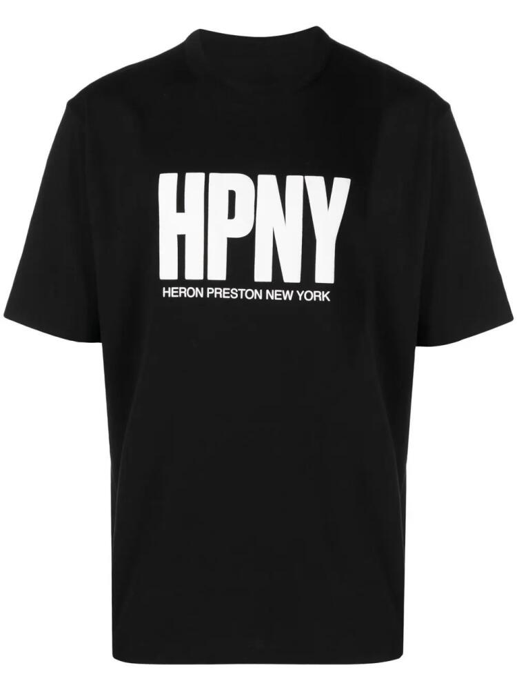 Heron Preston logo-print organic cotton T-shirt - Black Cover