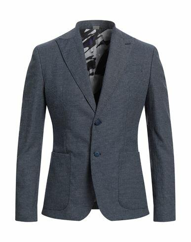 Alessandro Dell'acqua Man Blazer Midnight blue Polyester, Cotton, Viscose, Linen, Elastane Cover