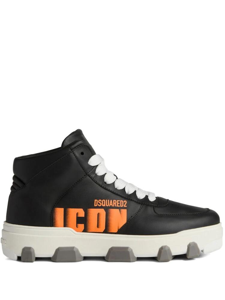 DSQUARED2 logo-lettering high-top sneakers - Black Cover