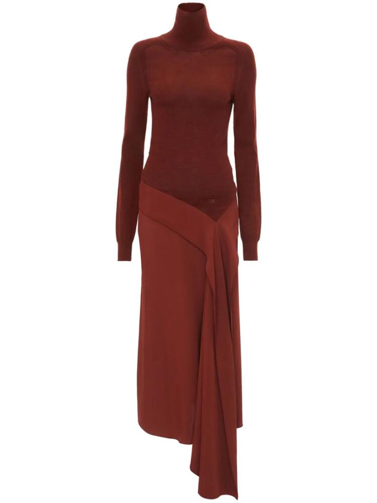 Victoria Beckham draped-detail high-neck maxi dress - Orange Cover