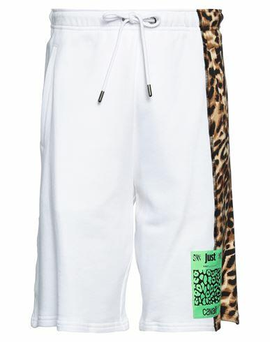 Just Cavalli Man Shorts & Bermuda Shorts White Cotton Cover