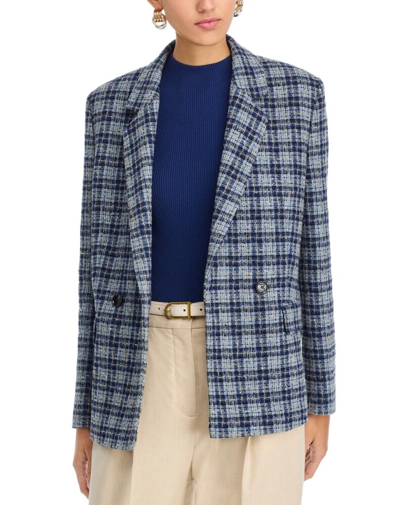 Boss Check Double Breasted Blazer Cover