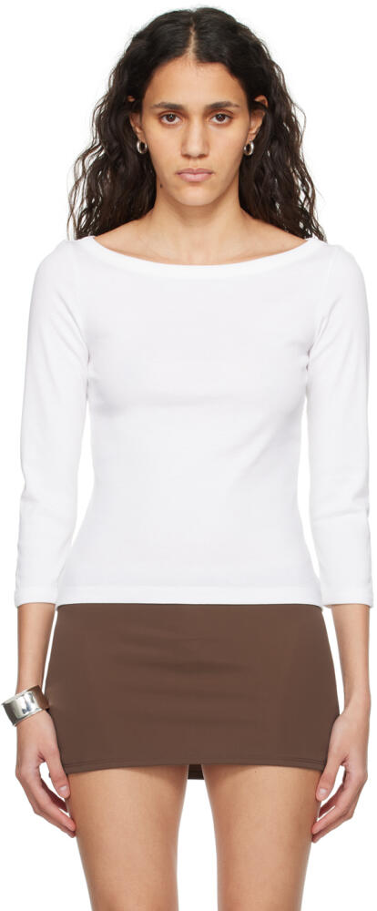 FLORE FLORE White Steffi Long Sleeve T-Shirt Cover