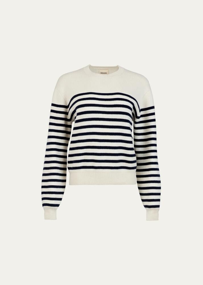 Khaite Viola Stripe Cashmere Sweater Cover